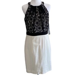 XOXO Juniors Black & Ivory Sleeveless Stretch Mini Short Dress size 11